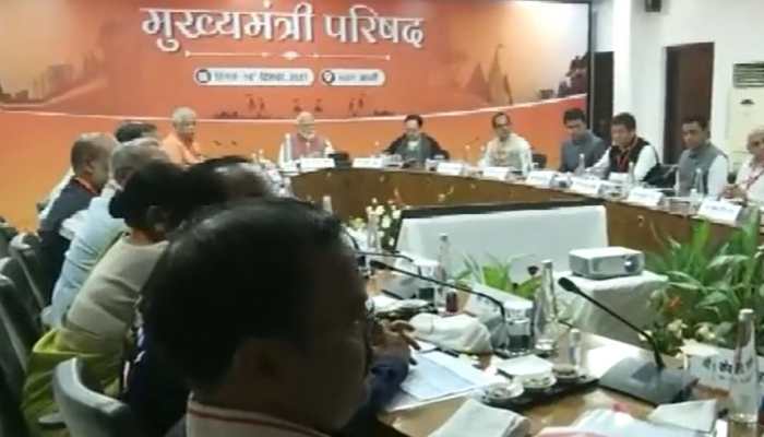 PM Narendra Modi chairs &#039;good governance&#039; meet with BJP CMs in Varanasi