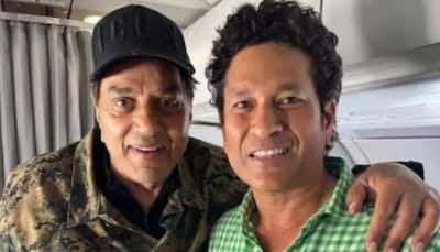 Sachin Tendulkar shares pic with Dharmendra Deol, trolls Virender Sehwag with witty caption