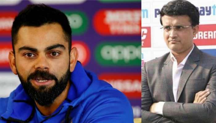 Virat Kohli (right) was sacked as India ODI captain by current BCCI president Sourav Ganguly. (Photo: IANS)