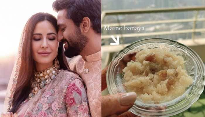 New bride Katrina Kaif performs &#039;pehli rasoi&#039; ritual, shares pic of delicious suji halwa