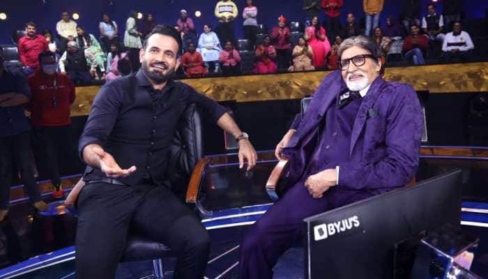 KBC 13: Host Amitabh Bachchan smashes six off Harbhajan Singh with Irfan Pathan on commentary, Watch