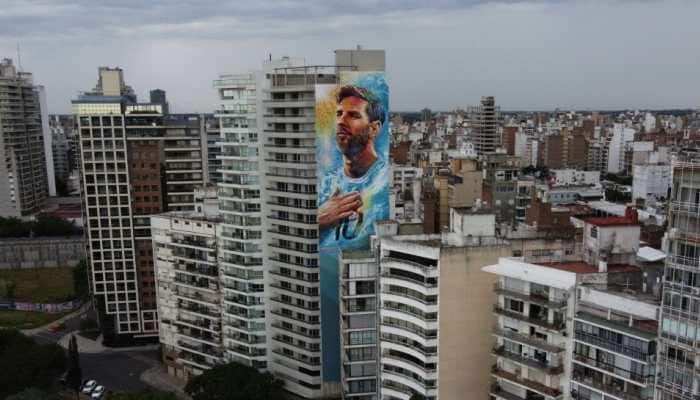 WATCH- Lionel Messi&#039;s &#039;200-Foot&#039; Mural in his hometown