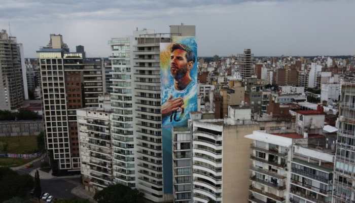 WATCH- Lionel Messi's '200-Foot' Mural in his hometown