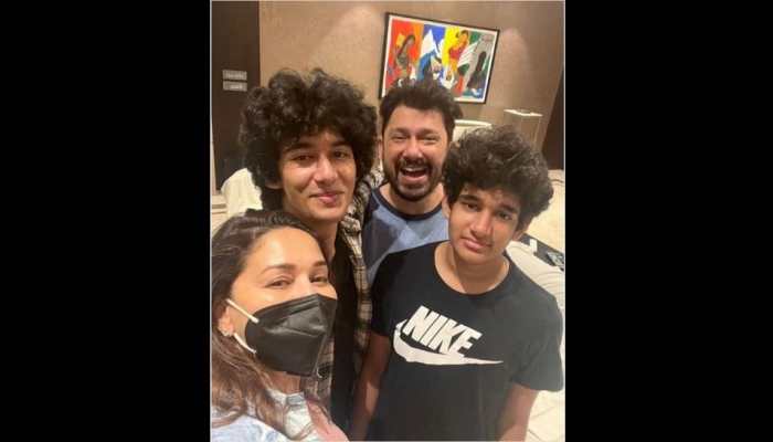 Madhuri Dixit&#039;s son Arin returns to India for Christmas vacation, Shriram Nene shares a happy reunion pic! 