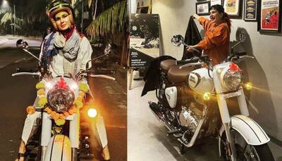 Actress Kirti Kulhari buys Royal Enfield Classic 350 motorcycle, check pics here