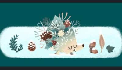 Google Doodle celebrates winter with animation of hedgehog walking on snow- Check it out