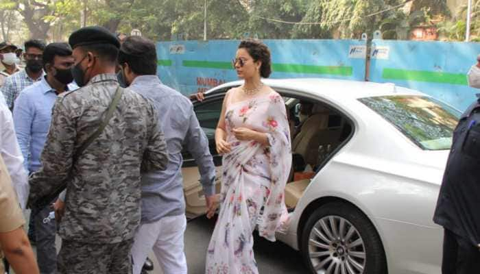 Kangana appears at Khar police station in case against her for calling farmers protest a Khalistani movement