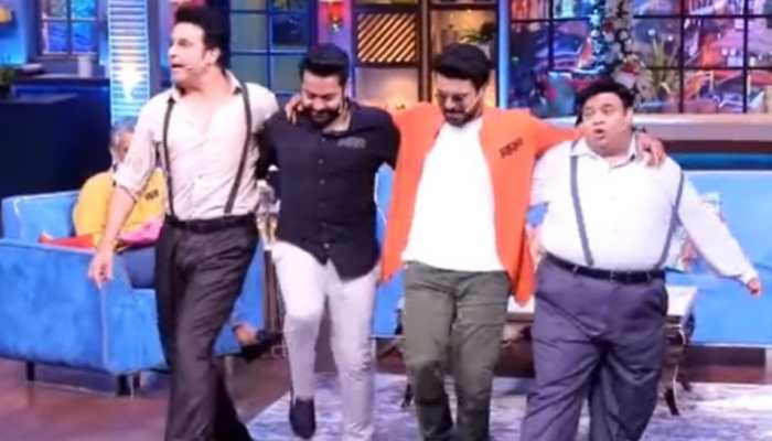 Jr NTR, Ram Charan groove to &#039;Naacho Naacho&#039; with Krushna Abhishek on The Kapil Sharma Show