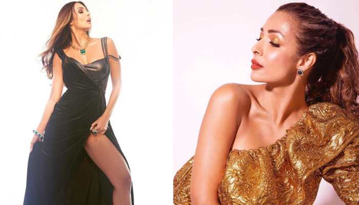 Nothing just Malaika Arora looking uber HOT in black thigh-high slit gown - In Pics