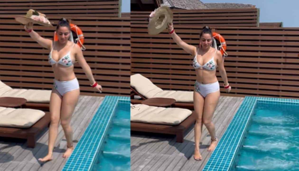 1260px x 720px - Shraddha Arya dons a white bikini with red chuda as she honeymoons in  Maldives: Video | People News | Zee News