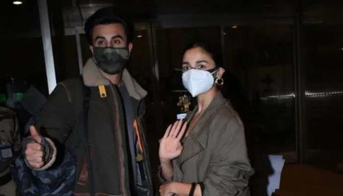 Alia Bhatt and beau Ranbir Kapoor twin in hues of brown as they leave for New Year's vacay!