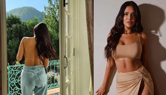 Esha Gupta exudes HOTNESS in a racy black leather short dress, breaks internet - See Pic