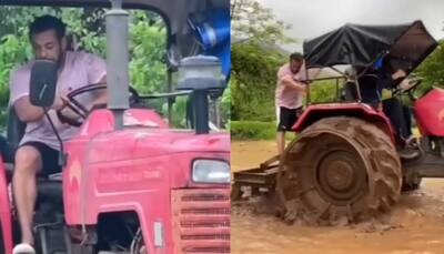Trending: Salman Khan does farming, rides tractor after spotted driving auto-rickshaw - VIDEO