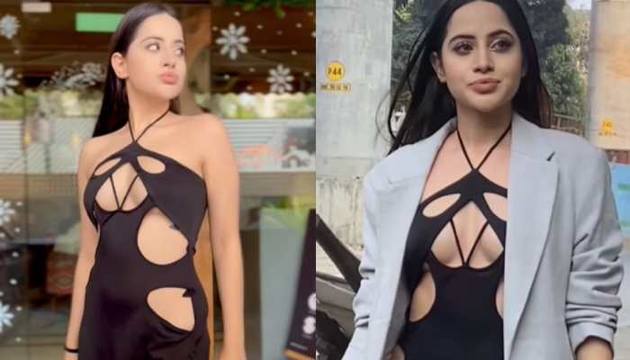 Urfi Javed REFUSES to smile in sultry black dress, tells paps 'doesn't go with her look' - Watch