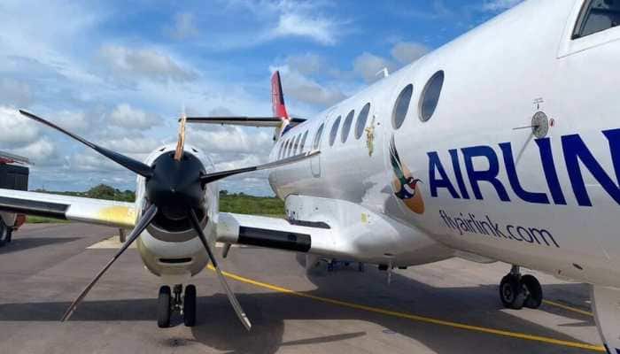 Bird strike shatters plane window and damages the propeller in South Africa