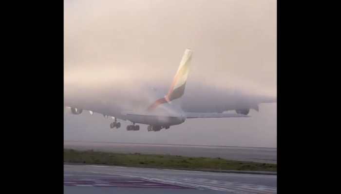 Watch: Massive Airbus A380 plane disappearing in sky at Los Angeles Airport just like that – Video