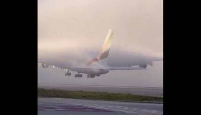 Watch: Massive Airbus A380 plane disappearing in sky at Los Angeles Airport just like that – Video