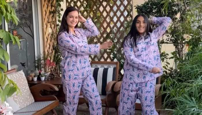 Dia Mirza dancing with her stepdaughter Samaira on Akon&#039;s Bananza is a VIRAL hit - Watch