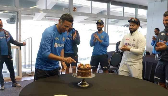 Rahul Dravid celebrates 49th birthday with cake cutting, SEE PICS 