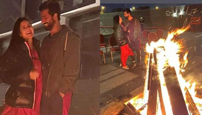 Newlyweds Katrina Kaif and Vicky Kaushal wrap arms around each other on their first Lohri together - Inside pics