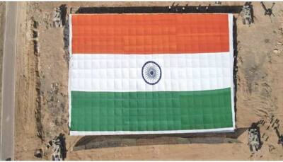 Indian Army hoists world's largest Khadi national flag in Jaisalmer on Army Day