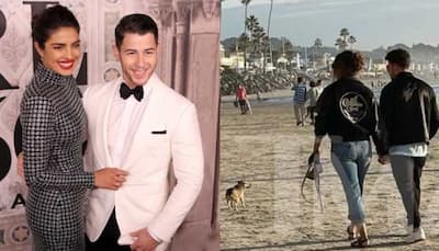 Priyanka Chopra and Nick Jonas walk hand-in-hand on their beach day out with pets
