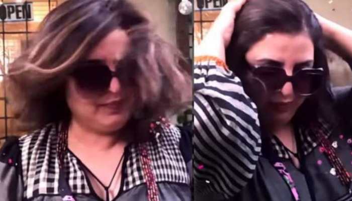 Farah Khan masks 'double chin' with new hairdo, does hair flip to Aishwarya Rai's Haaye Mera Dil- Watch