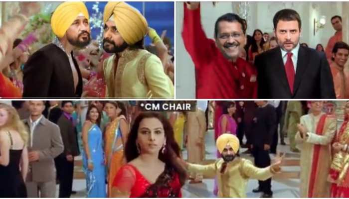 Watch: AAP posts video showing Bhagwant Mann getting CM chair as Sidhu, Channi quarrel