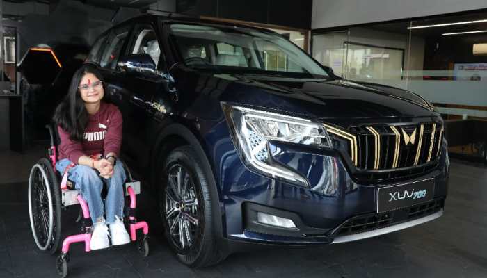 Customized Mahindra XUV700 Gold Edition delivered to Paralympian Avani Lekhara