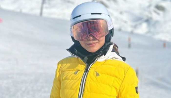 See Samantha Ruth Prabhu&#039;s impressive skiing progress, Sophie Choudry cheers for her - Watch