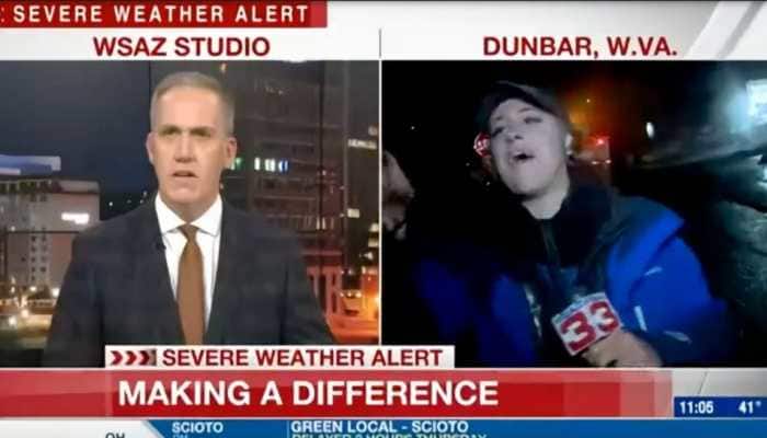 Journalist gets hit by car on live TV, continues reporting- Watch viral video