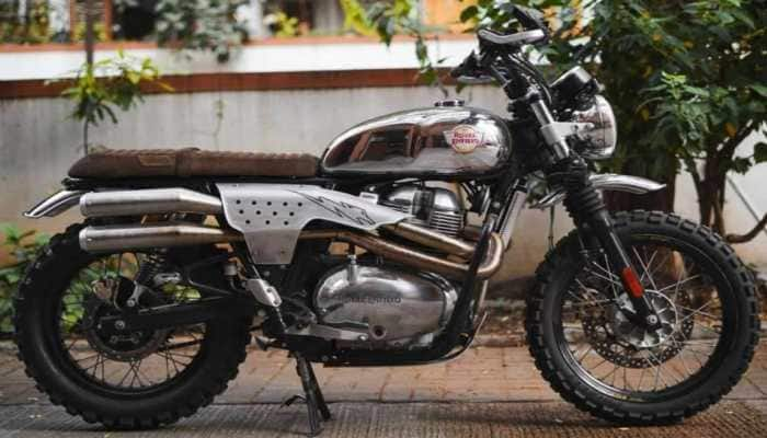 This Royal Enfield Interceptor 650 modified into a scrambler looks eye-catching, check pics