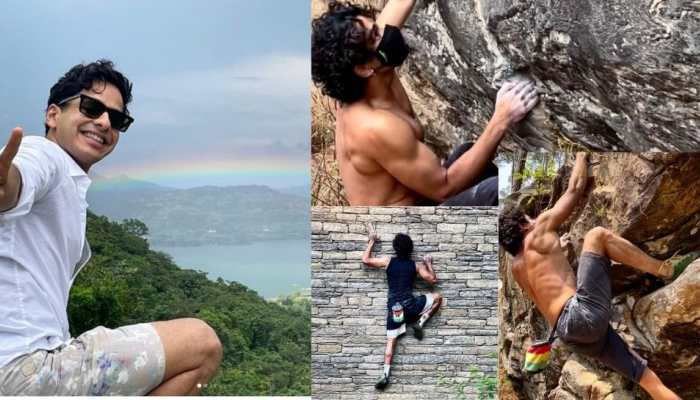 Ishaan Khatter proves he&#039;s Indian Spider-Man by showcasing his rock-climbing skills