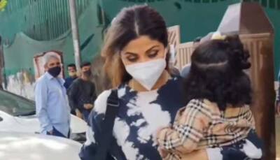 This is so awkward: Netizens bash paps for 'following' Shilpa Shetty and her daughter Samisha, watch