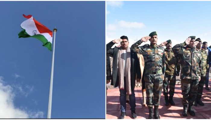 Republic Day: Indian Army unfurls 150 feet high tricolour in J&amp;K