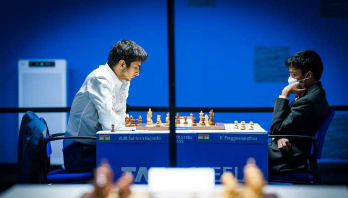 Tata Steel Masters chess: R Praggnanandhaa beats Vidit Gujrathi, Magnus Carlsen maintains lead
