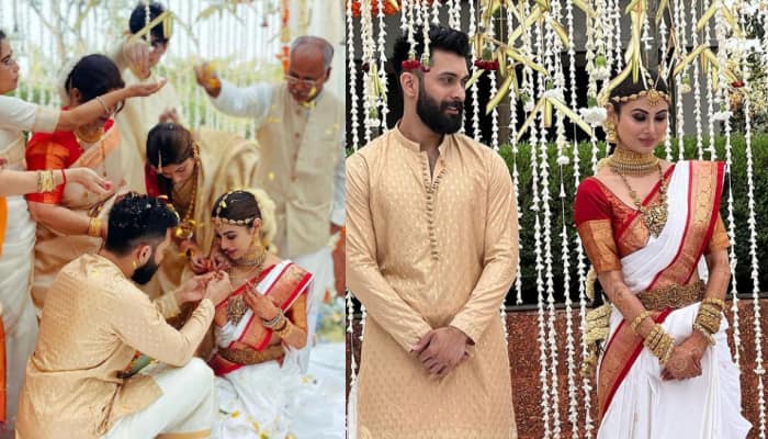 Mouni Roy marries Suraj Nambiar in South Indian ceremony - check wedding photos! | People News | Zee News
