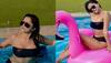 Rubina Dilaik goes for a swim in sultry black bikini, fans call her 'baby doll' - See pics