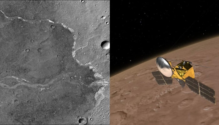 NASA&#039;s Mars orbiter finds water flowed on Red Planet longer than thought