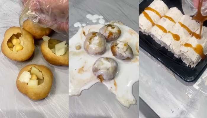 Food blogger makes golgappa ice cream with chutney in viral video, internet is disappointed- Watch 