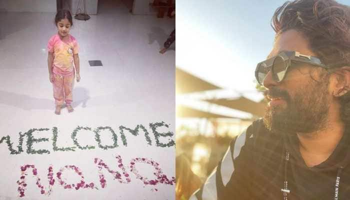 Pushpa star Allu Arjun receives &#039;sweetest welcome&#039; by daughter Arha after 16 days abroad, see pic