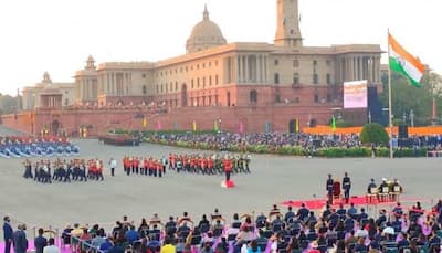Clear sky greets Delhi as Beating Retreat Ceremony begins at Vijay Chowk