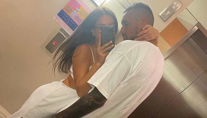WATCH: Nick Kyrgios kisses girlfriend Costeen Hatzi after winning men's doubles title at Australian Open 2022