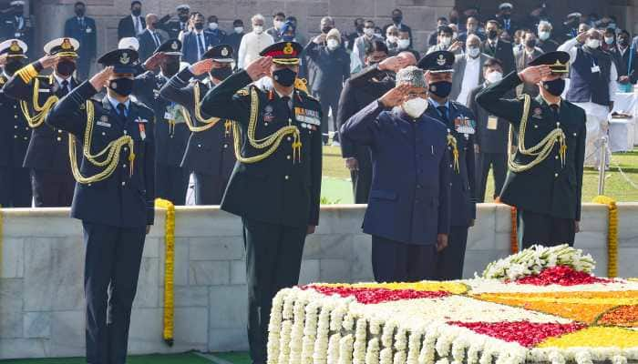 President Ram Nath Kovind art Raj Ghat on Sunday.