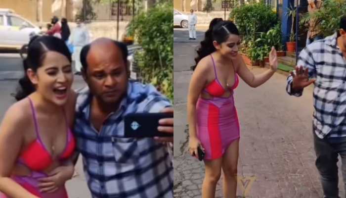 VIRAL: Urfi Javed laughs as man spits gutka on road, takes selfie with her - Watch