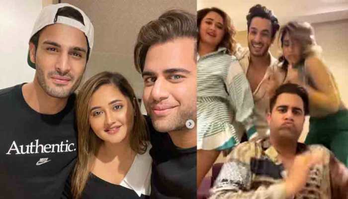 Bigg Boss 15's Umar Riaz grooves to 'Oo Antava' with Rashami Desai, Neha Bhasin, Rajiv Adatia