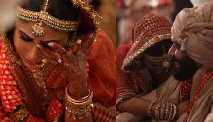 Mouni Roy cries bitterly at her wedding ceremony, shares UNSEEN haldi, pool party videos- Watch