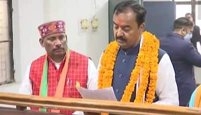 UP Assembly Polls: Dy CM KP Maurya files nomination from Sirathu in presence of JP Nadda