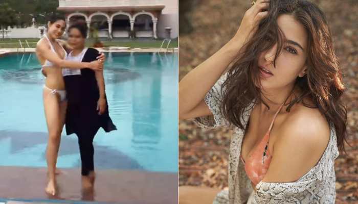 700px x 400px - Sara Ali Khan BRUTALLY trolled for pushing her spot girl into pool,  netizens call it 'disgusting' | People News | Zee News