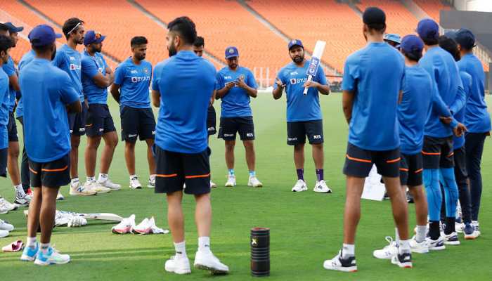 IND vs WI: Kohli looks happy, Rohit gives pep talk during 1st nets session - CHECK PICS